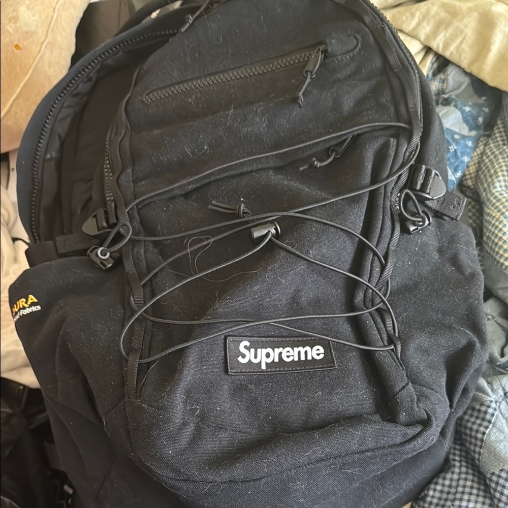 Supreme Black Backpack for Men